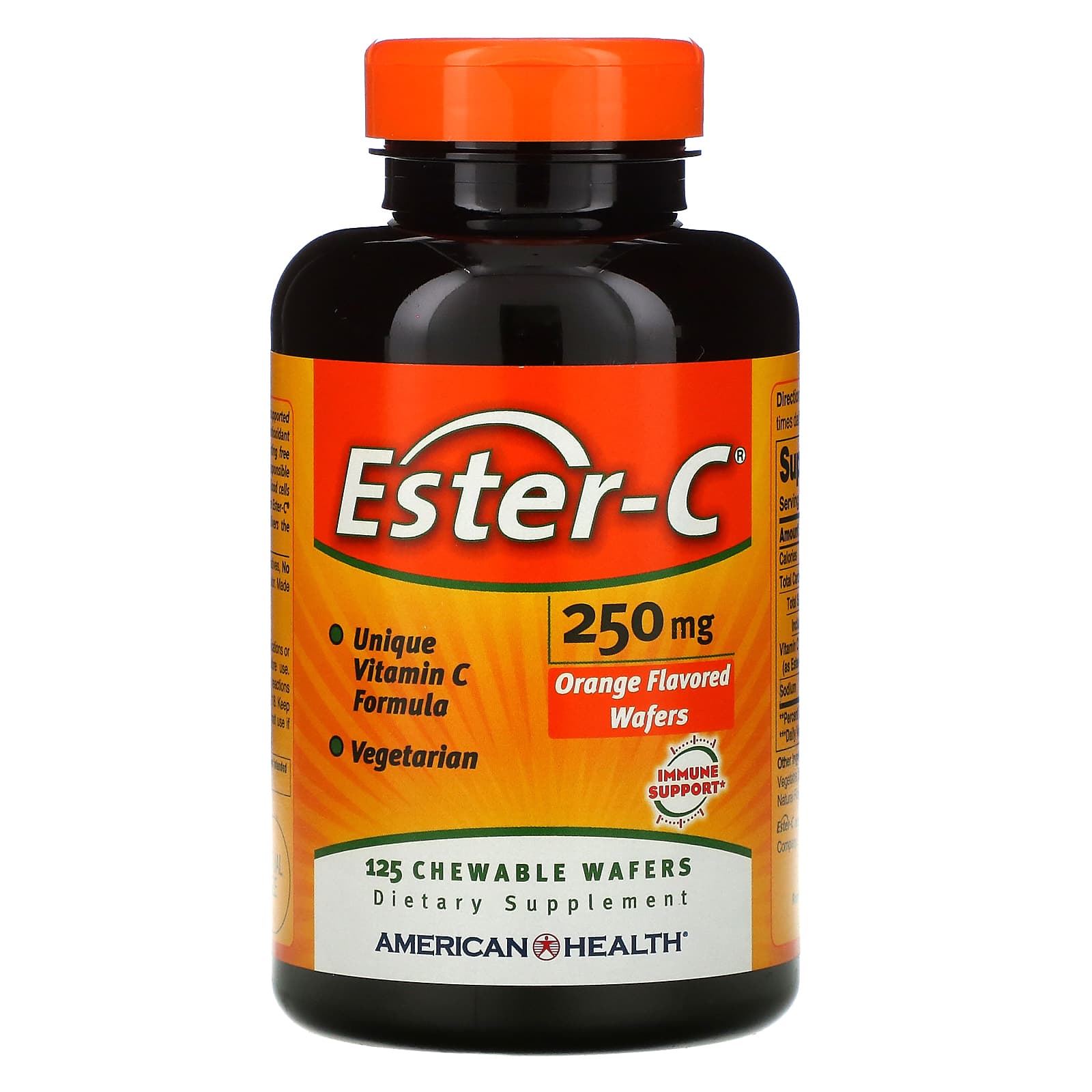 아메리칸헬스 Ester-C 오렌지 맛 250mg 츄어블 웨이퍼 125개 : 바이오파크