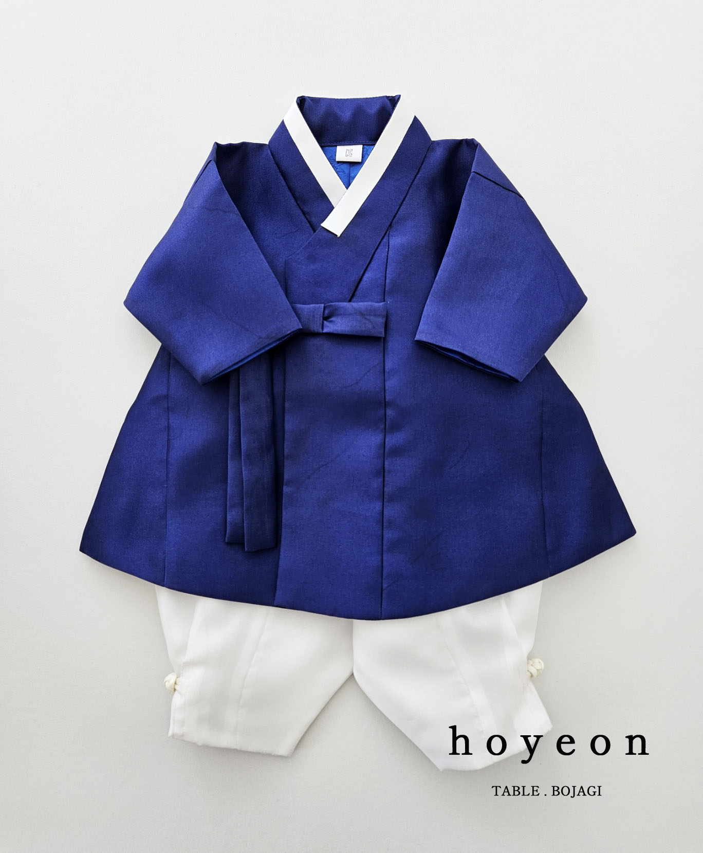 호연한복 파랑동달이 백색바지 백일한복 돌한복 한복대여 : 호연테이블