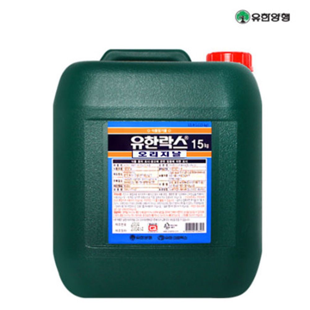 유한 레귤러 오리지날 업소용 15KG 말통 대용량 소독 식당용 목욕탕 락스 살균 15kg 18kg 20kg : 고투강