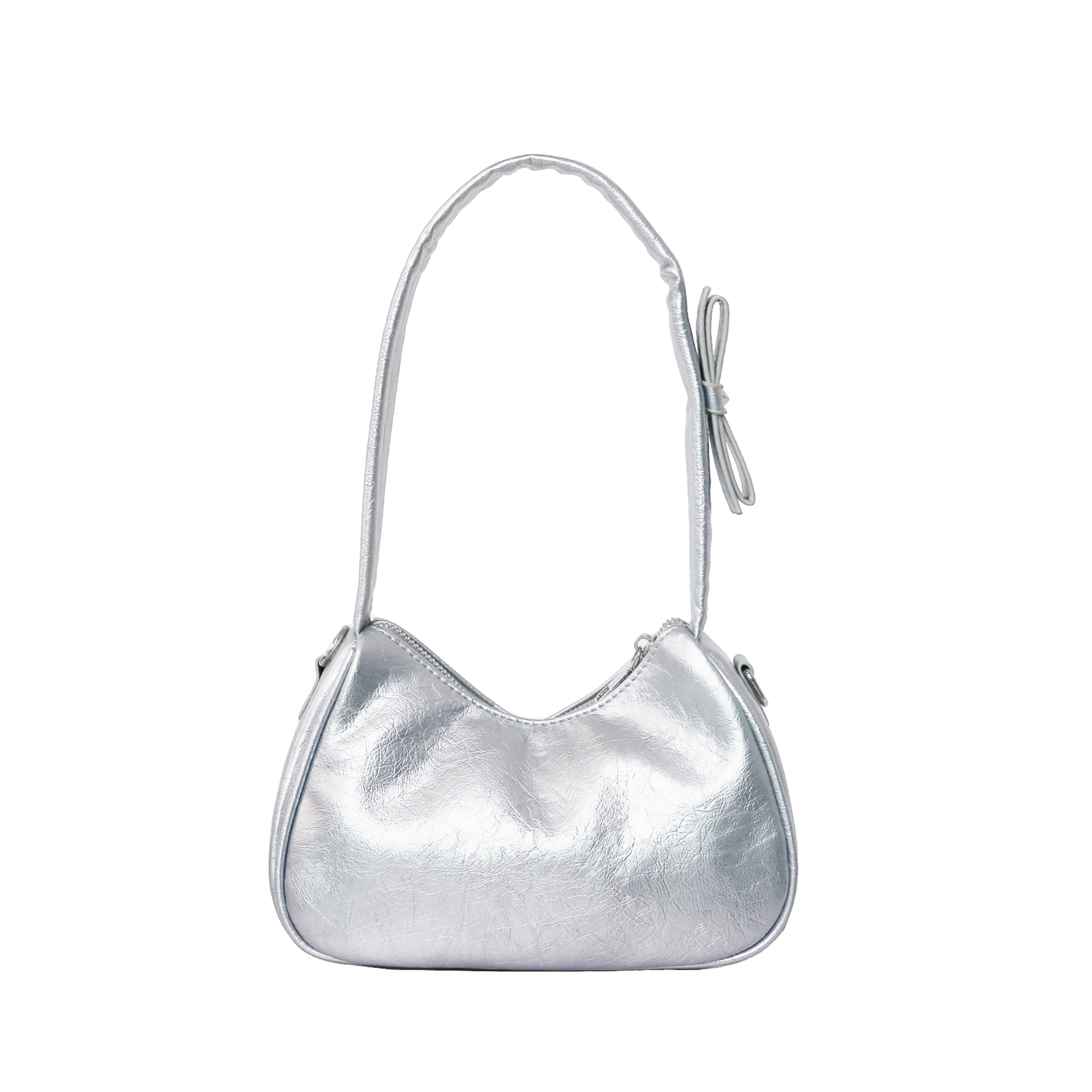 Tied with ribbon shoulder/cross bag, 실버 : 슬링슬랭