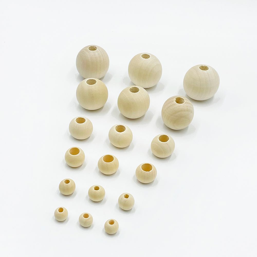 우드 모던 구슬 볼 비즈 15mm 12mm 재료 10개 마크라메 나무 목 공예 팔찌 치발기 만들기 내추럴 : 고투강
