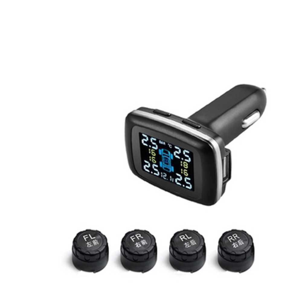 타이어 공기압 센서 TPMS 내장형 내장 경보장치 시거잭 디지털 외장형 측정 감지기 : 5시즌스토어