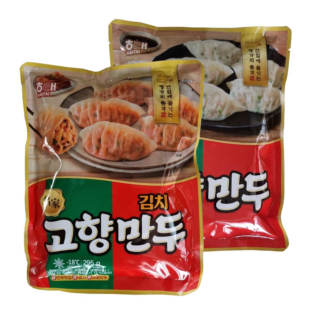 해태 명가 고향만두 고기 김치 고추잡채 295g x 4개 3종 : 더마트