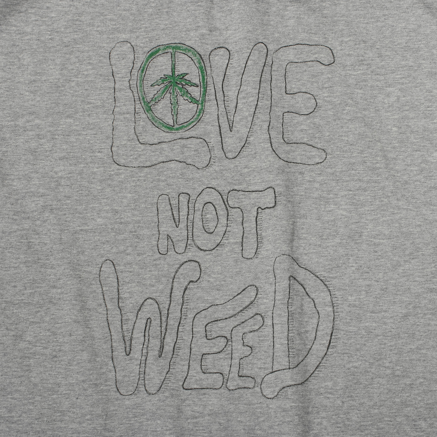 엘나인 L9 SS T SHIRT LOVE NOT WEED (Melange Gray) : 네스트 스토어