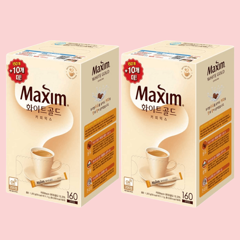맥심 화이트 골드 커피믹스, 11.7g, 160개입, 2개 : 앙쥬마인