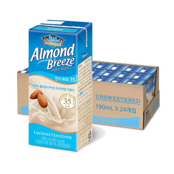 매일유업 아몬드 브리즈 언스위트 190ml x 24팩 : 로켓카우