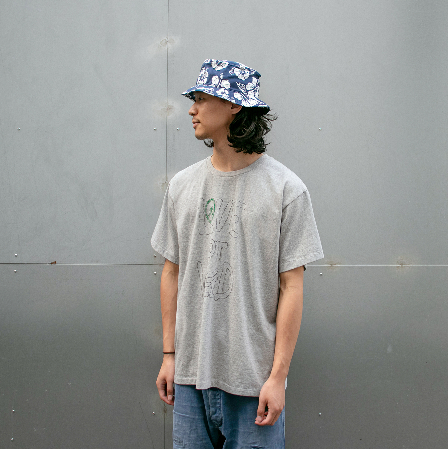 엘나인 L9 SS T SHIRT LOVE NOT WEED (Melange Gray) : 네스트 스토어