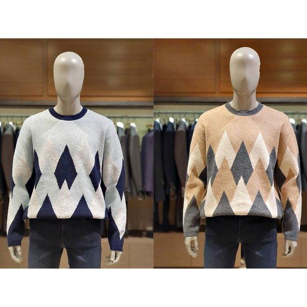 [갤러리아] 킨록 F／W 아가일 패턴 라운드 니트 2종 택1 (CGW0304)(타임월드) : 갤러리아백화점