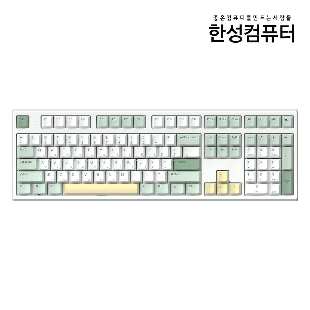 한성컴퓨터 GK787SE 오피스마스터 8K 풀윤활 무소음 기계식 키보드 저소음 적축 38g 뽀송 : N정품스토어