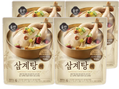 올반 삼계탕 900g x 4팩 : KJF
