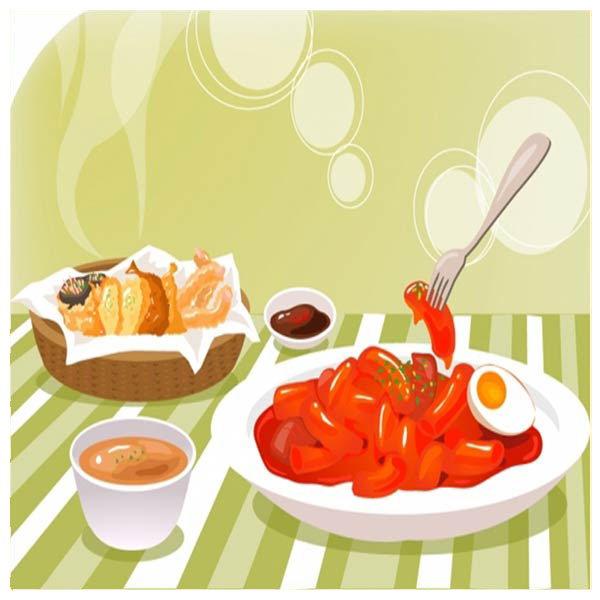 음식 라면 쫄면 분식 떡볶이 김밥 순대 짬뽕 치킨 모밀 메밀 소바 피자 식당 파르텔 벽지 시트지 롤스크린 : 으뜸데코