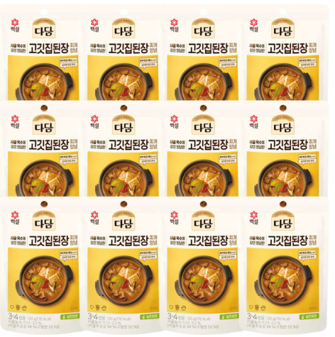 다담 찌개양념 130g x 12 - 고깃집 된장찌개양념 : KJF