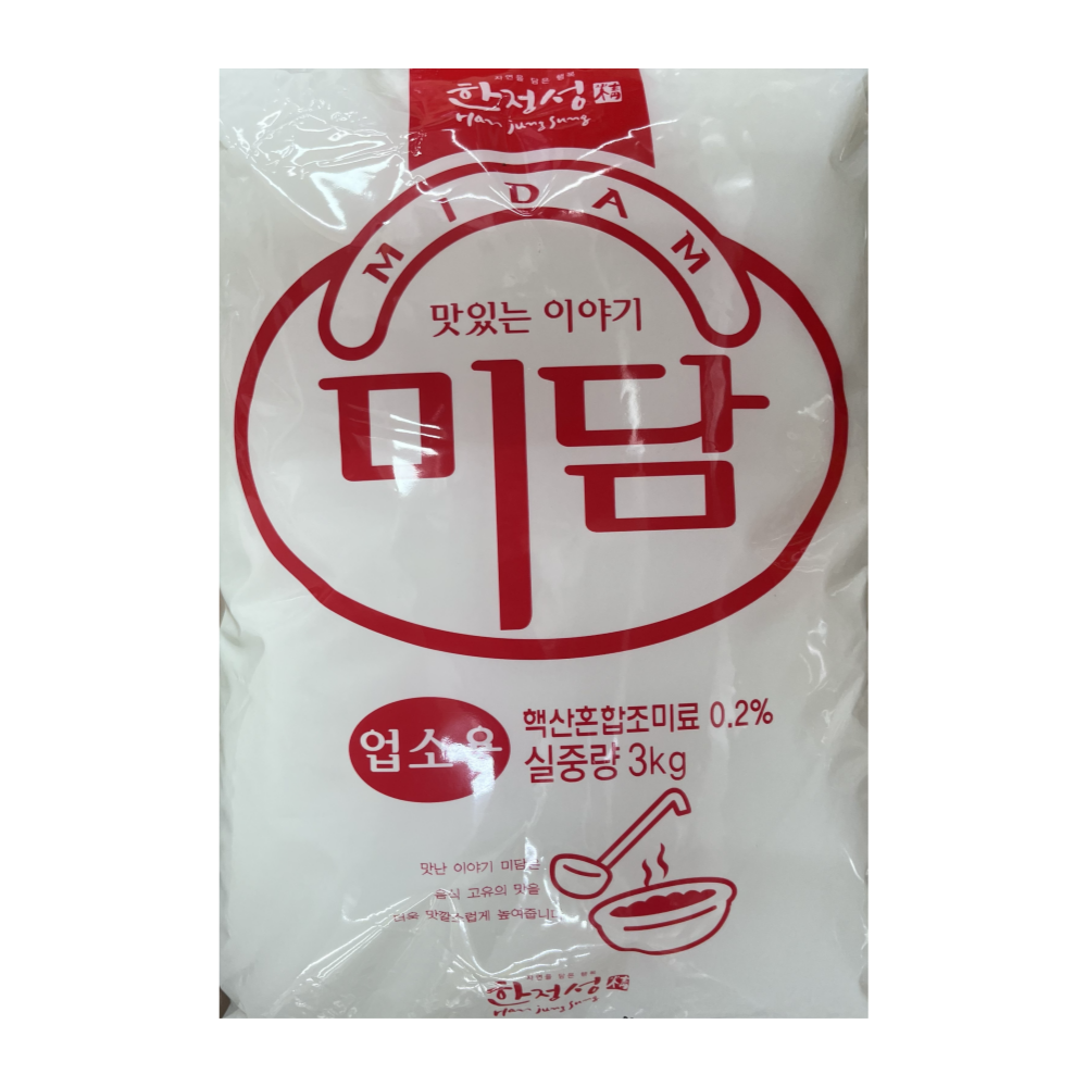 한정성 맛있는 이야기 미담 3kg 핵산혼합 조미료 0.2% msg 국물 양념 찌개 감칠맛 대용량 업소용 : 곰소할인마트