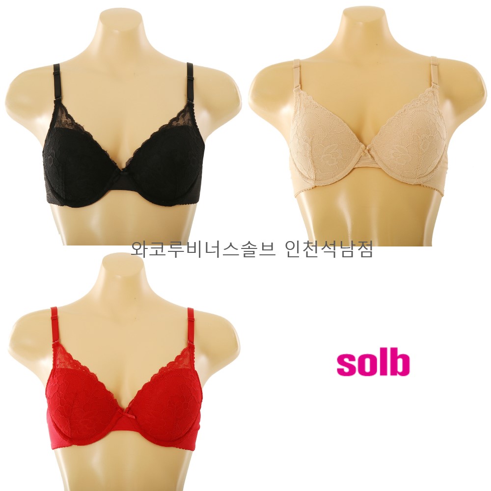 [A,B컵] 솔브 풀레이스 스타일 하이커버리지 브라 단품 블랙/스킨/레드 : 와코루비너스솔브 인천석남점