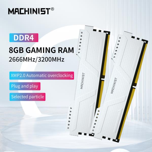 MACHINIST DDR4 RAM 데스크탑 메모리 방열판 포함 DDR4 RAM PC DIMM 모든 마더보드용 8GB 6GB 2666HMz 3200HMz : 대중유통