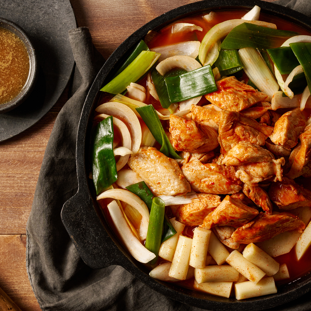 (5인분/대용량) 인천맛집 30년전통 아랜역물닭갈비 닭갈비 캠핑요리 택배 홈파티 밀키트 : 아랜역물닭갈비
