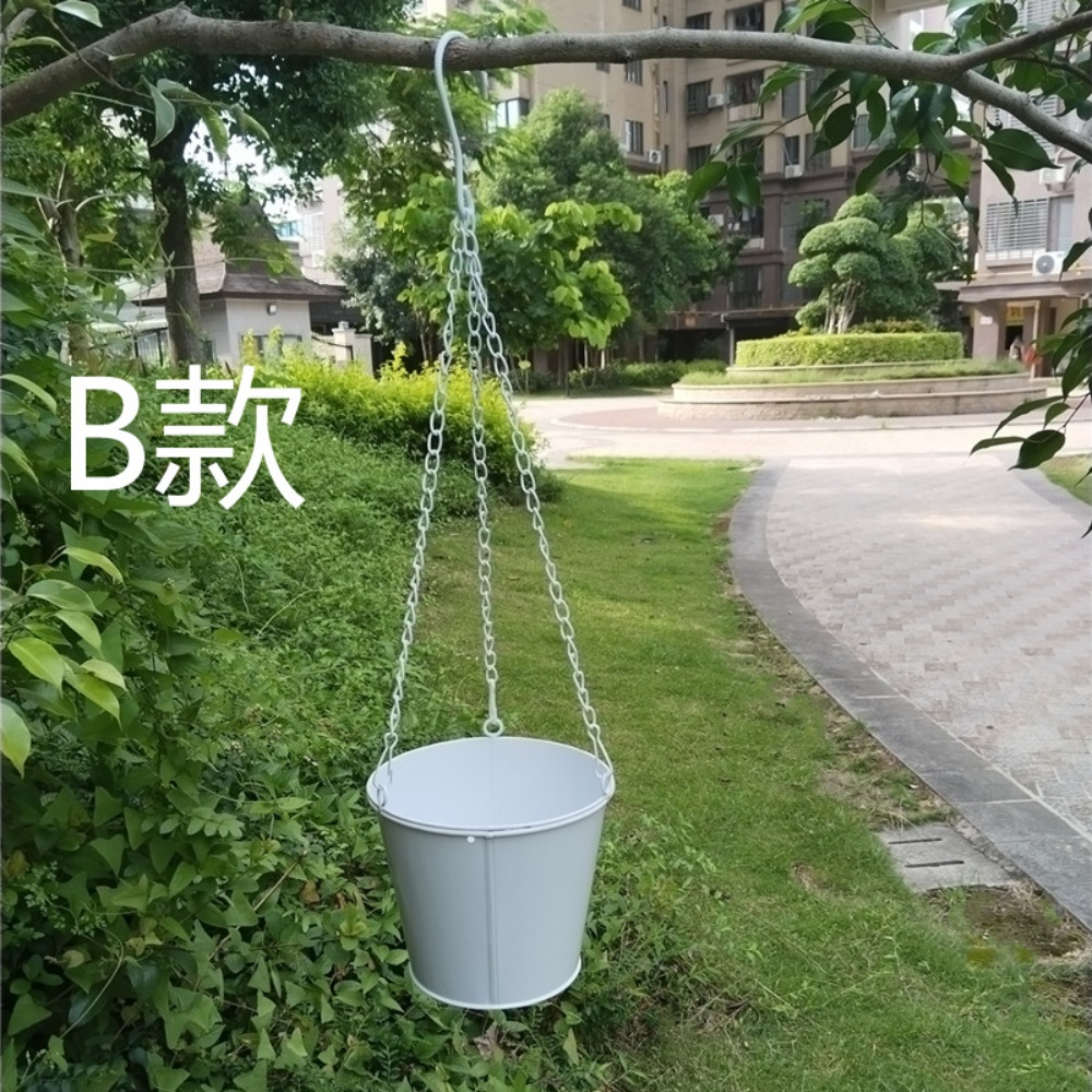 행잉 철제 화분 빈티지 인테리어 바구니 걸이 홈가드닝 엔틱 발코니 : 엑시스토어2