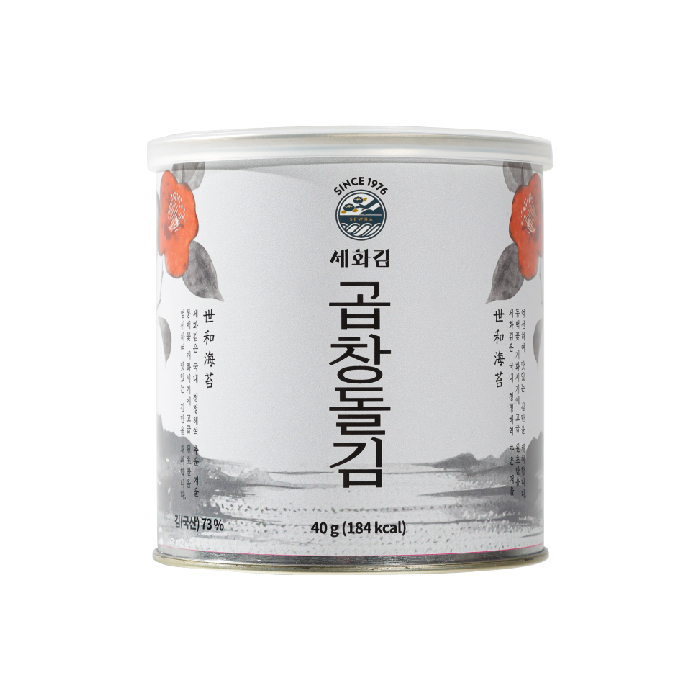 세화김 곱창돌김 캔김 40g 고급김 : 세화김