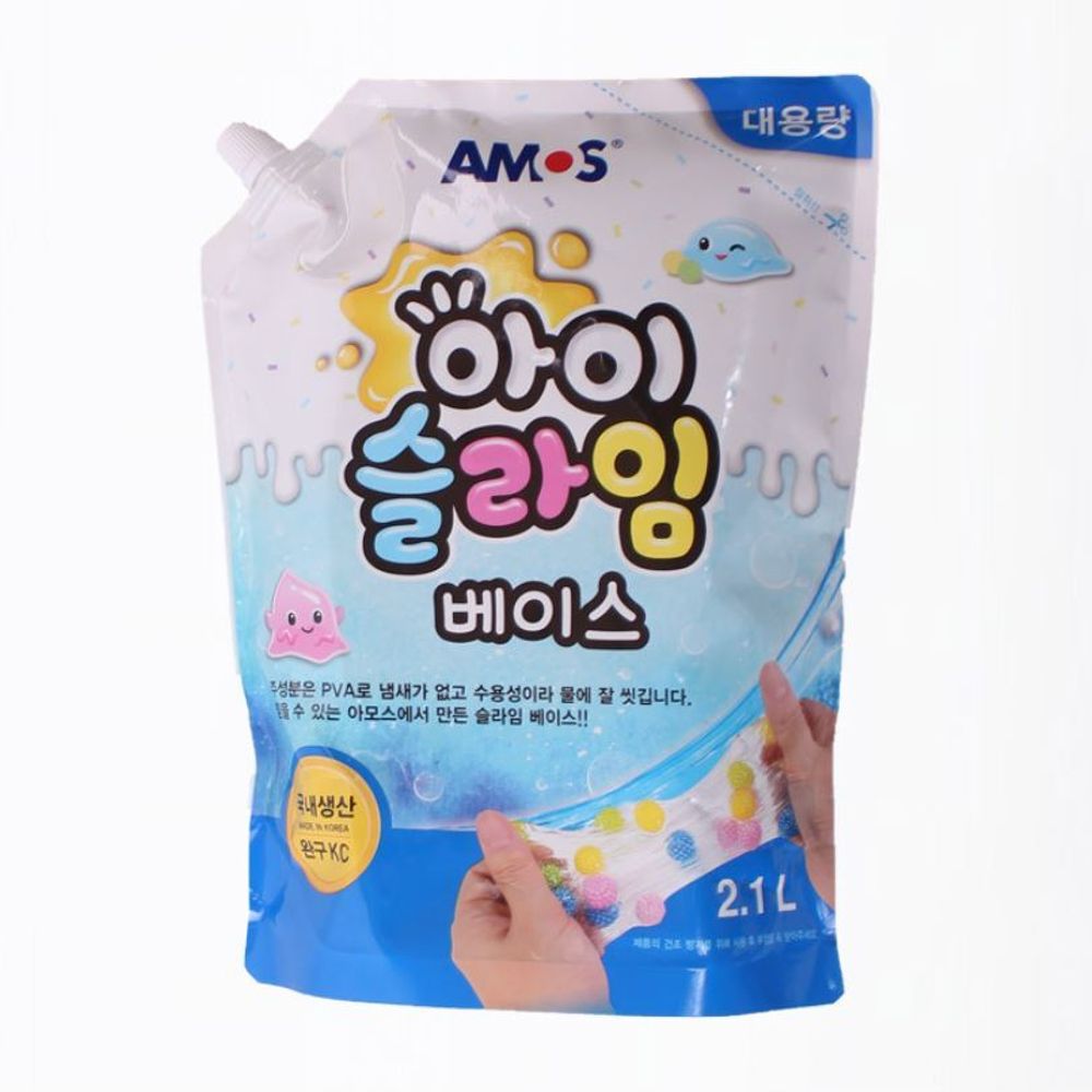 2 아모스 베이스 1 아이 투명 슬라임 어린이 대용량 : 도도의잡화상