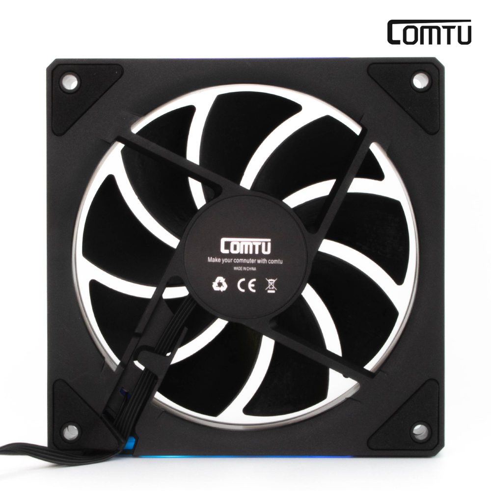 컴튜 프리즘 글로우 쿨링팬 컴퓨터팬 본체 리버스 팬 쿨러 120mm ARGB FAN : 컴튜