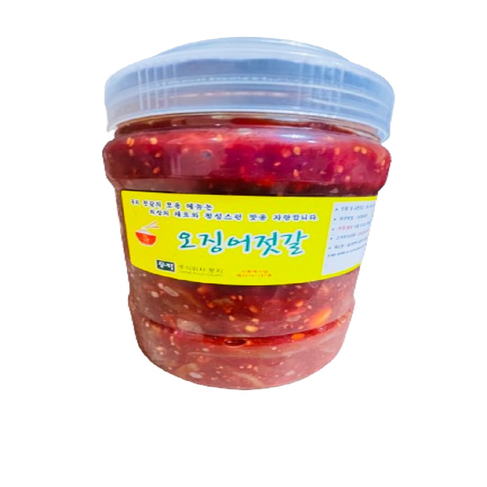 둥지 오징어젓 국내 제조 2kg 젓 낙지 오징어 젓갈 밥 반찬 식사 업소용 대용량 식자재 : 반송농산