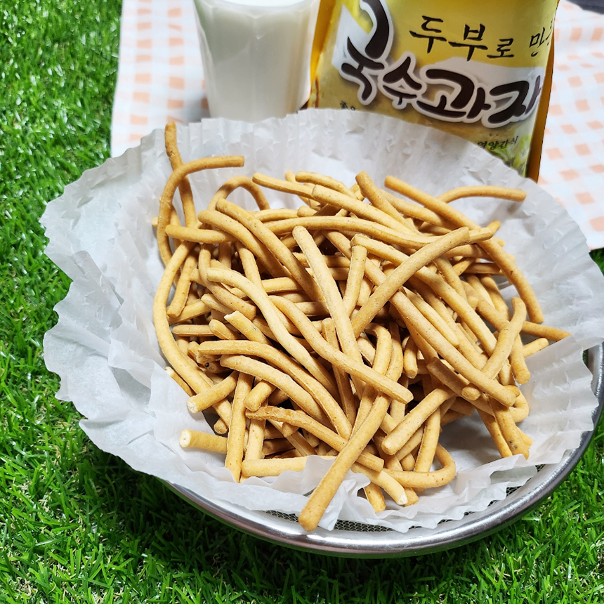 수제 두부과자 두부함량 40 아이들 온가족 웰빙간식 단호박 소라형 국수과자 : 홍거상