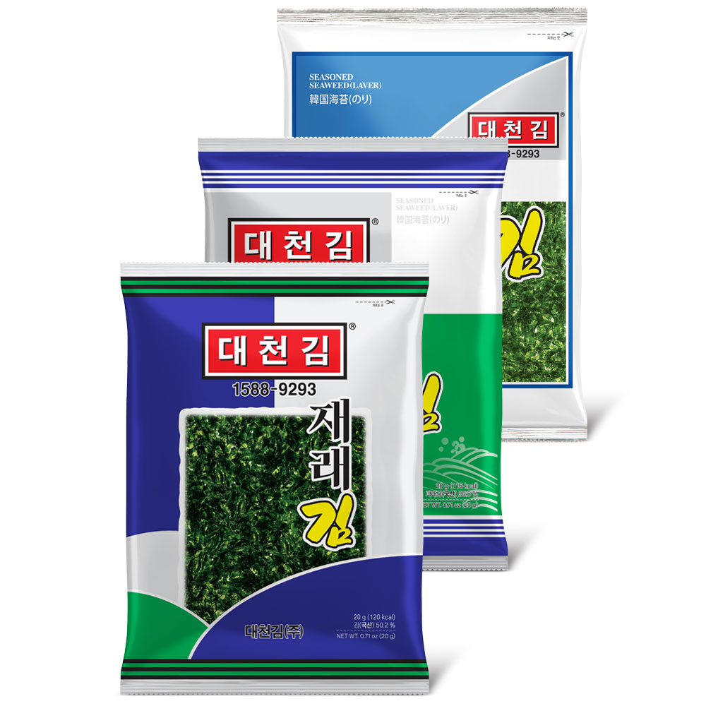 대천김 재래김&파래김&돌김 혼합 20g 30봉 : 대천김주식회사