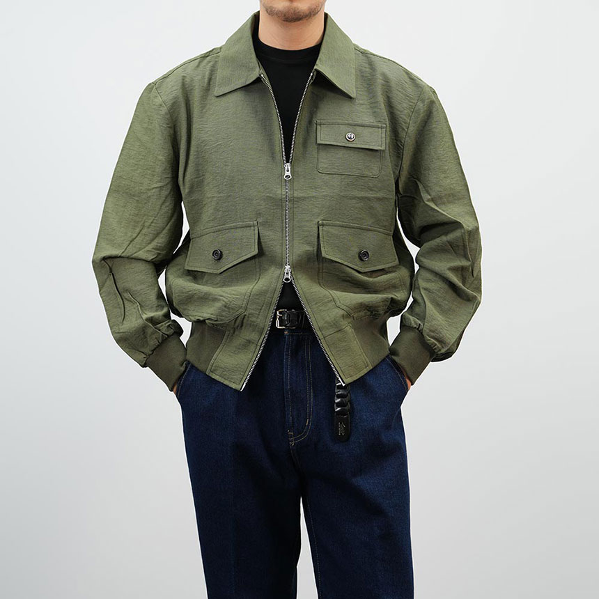 A2 린넨 썸머 봄버 자켓 (3 color / 카키) : 잉글리쉬맨