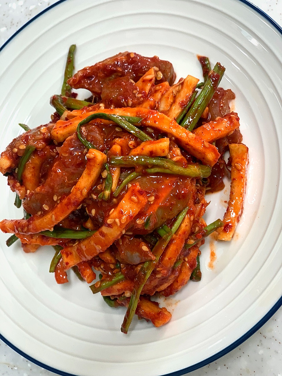 홍어무침 2KG 당일무침 : 면목역 홍어천국