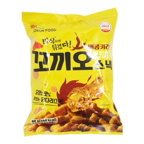 꼬끼오스낵 매콤카레 80g 닭다리스낵 닭다리 인기간식 : 얌얌몰