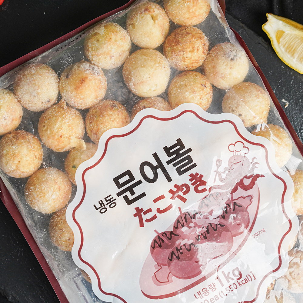 냉동 문어볼 타코야끼 1kg 50개 문어빵 타꼬야끼 : 고래푸드
