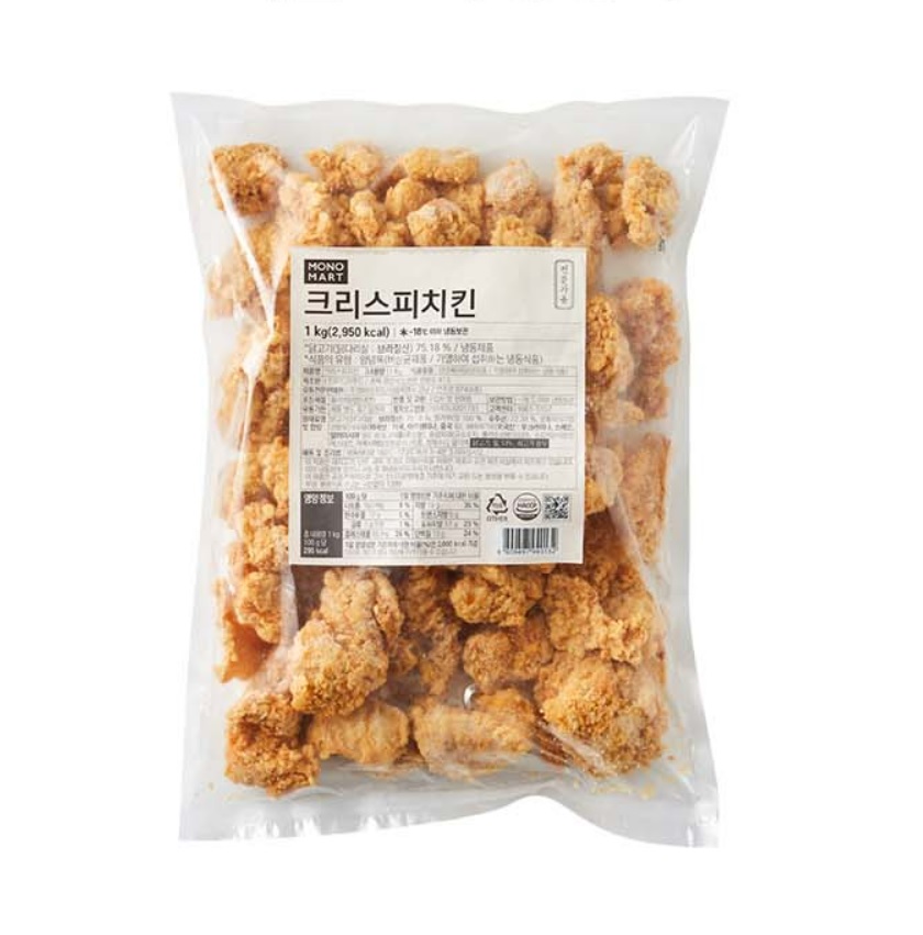 모노마트 크리스피치킨 1kg X 5봉 1BOX [미드미푸드] : 참치공장장