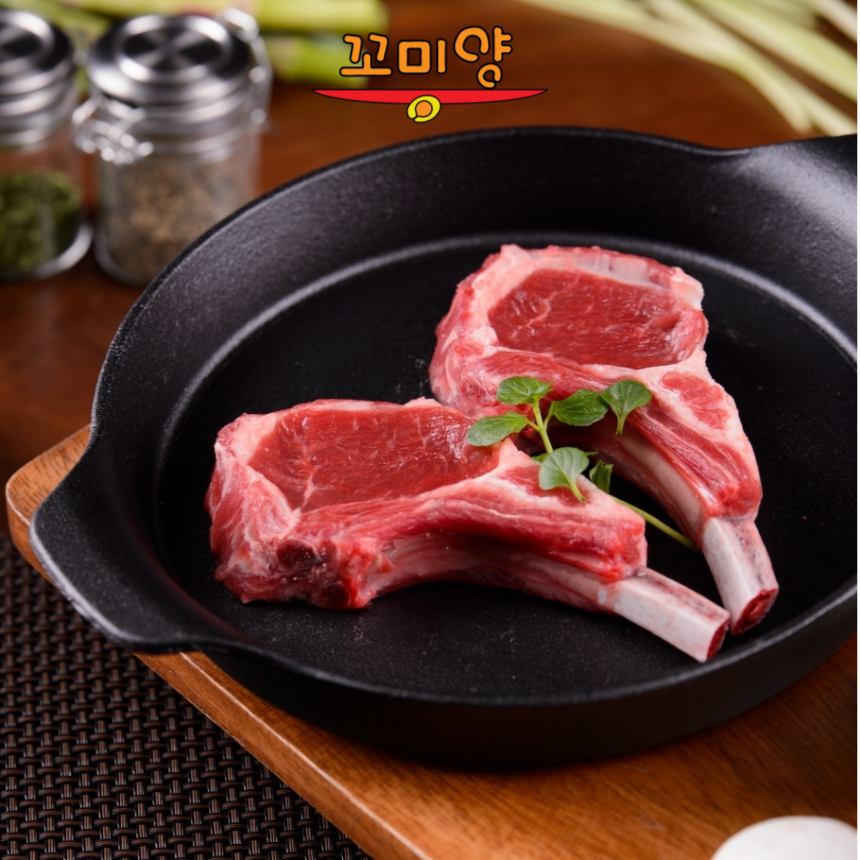 [꼬미양] 스프링램 프렌치랙 500+500g 유럽에서 제일 핫한 양갈비 돌핀 양고기 : 꼬미양