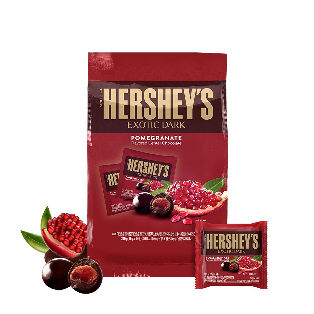 HERSHEYS 허쉬 다크초콜릿 석류 405g(15gx27개) : 남대문수정이네