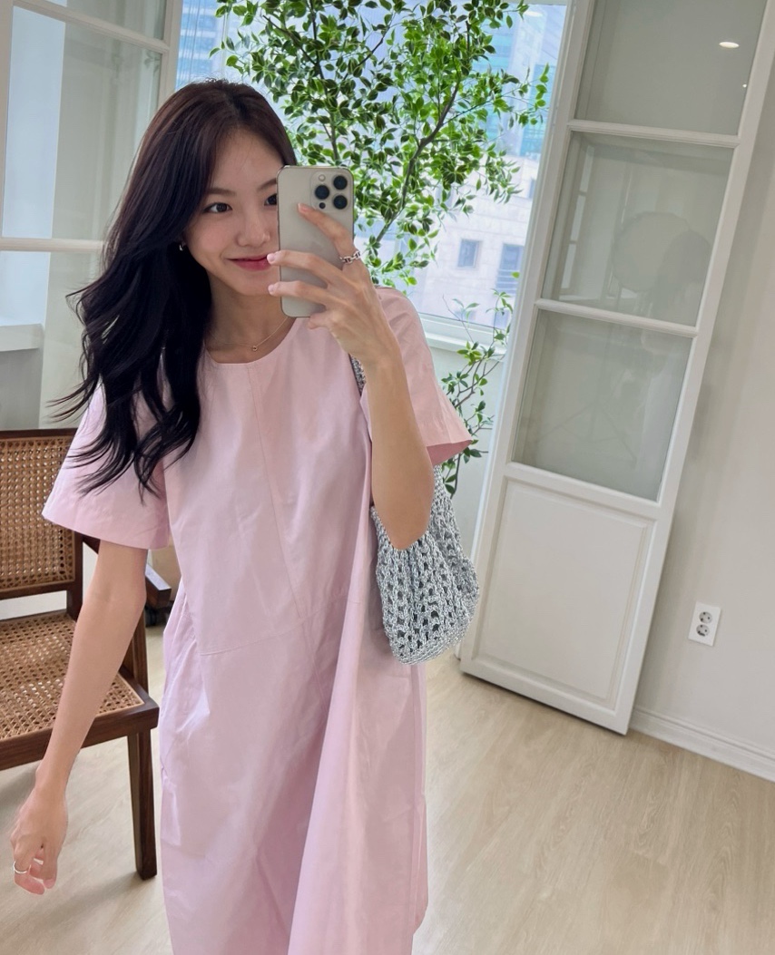 [전컬러당일]프리티영띵 Pty 로이 라운드 포켓 원피스 : 모우-MOU