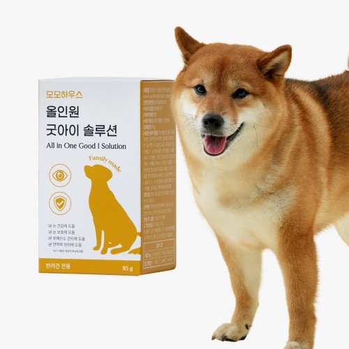 강아지 모모하우스 굿아이 솔루션 85g 결막염 백내장 염증 눈물자국 눈 건강 트릿 영양제 : 반약