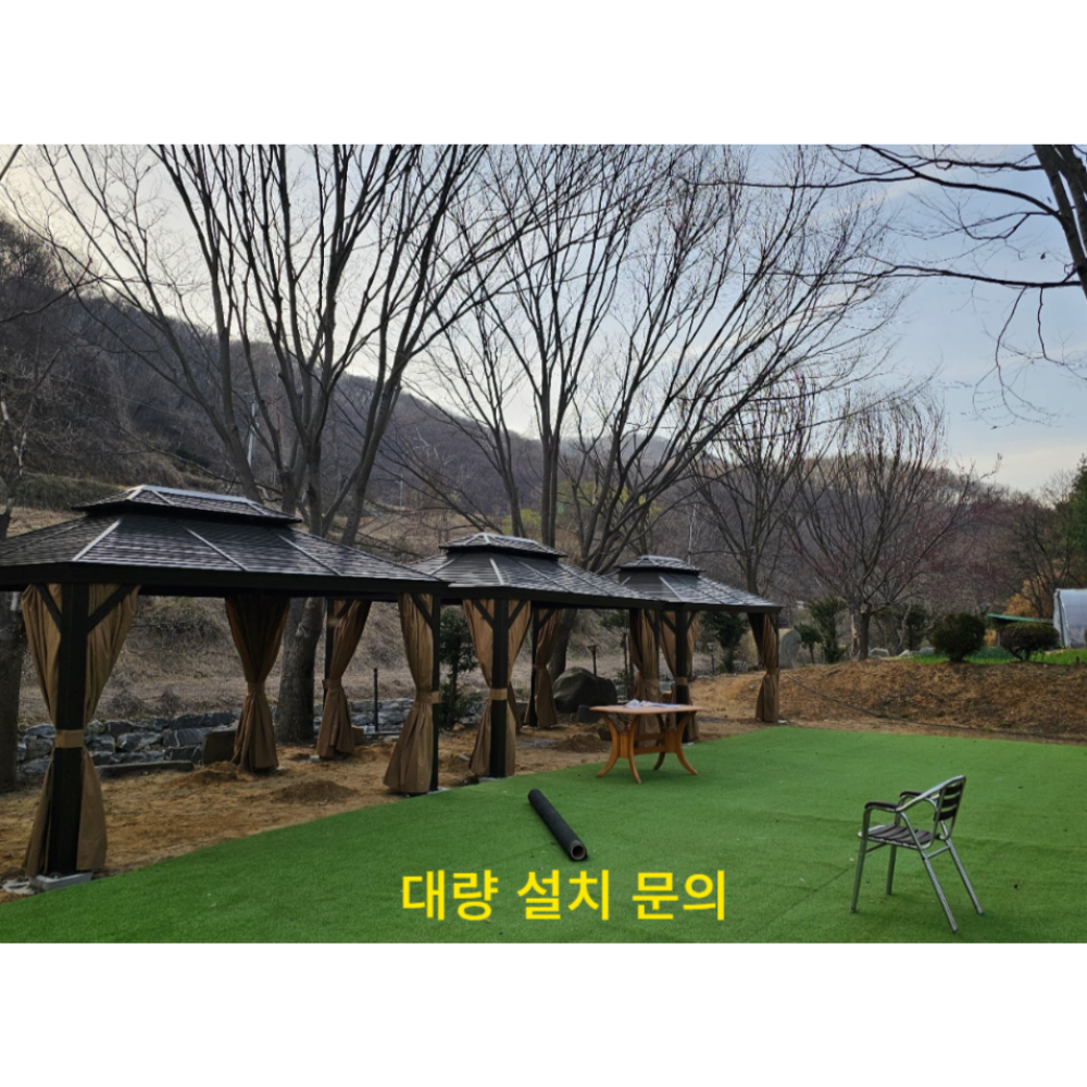 원두막 더블탑 파고라 방문 설치 펜션 별장 마당 원두막 : 하테하테