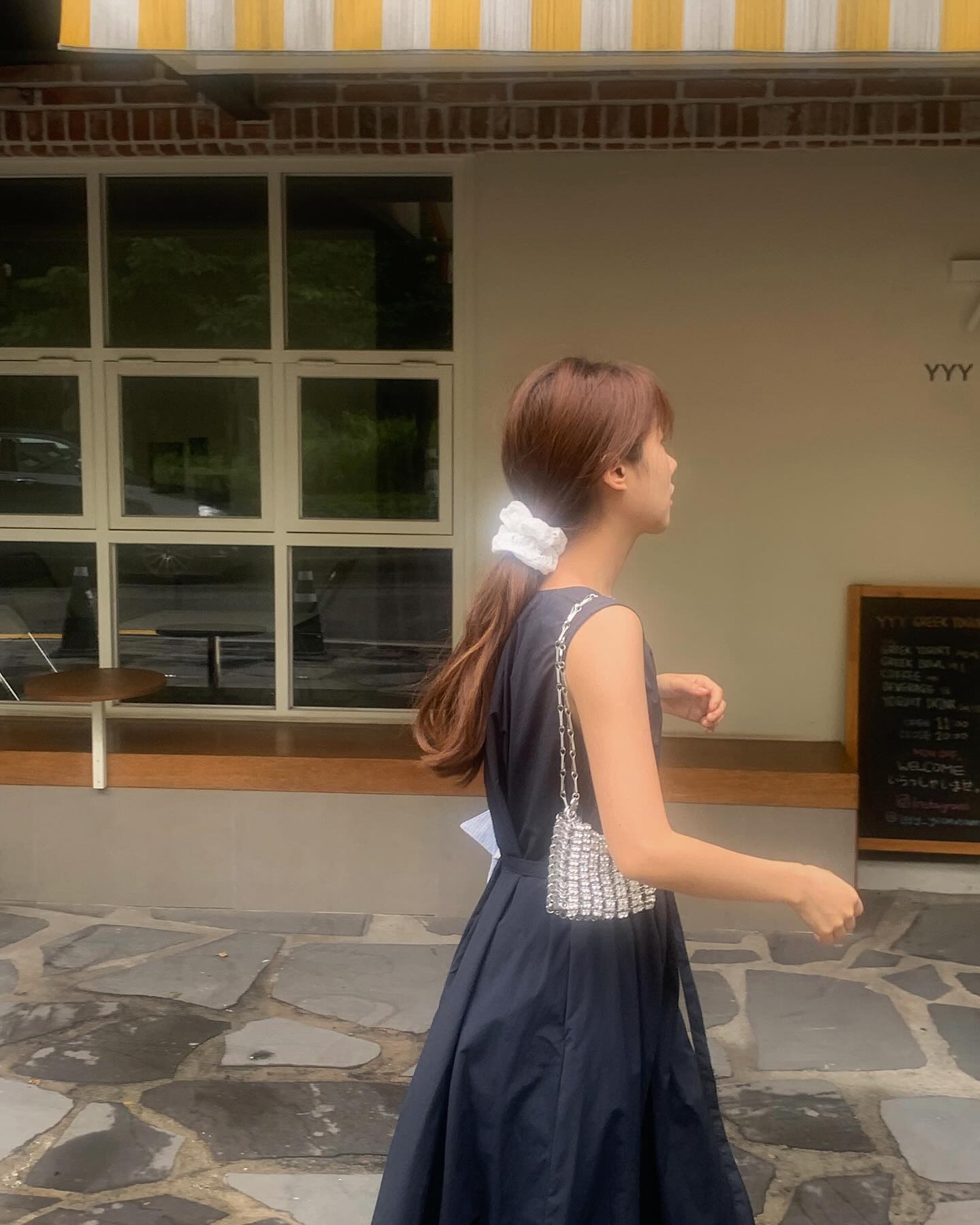 liter 리터 올리비아 원피스 썸머 슬리브리스 라운드 셔링 A라인 롱 : 나우 어 데이즈