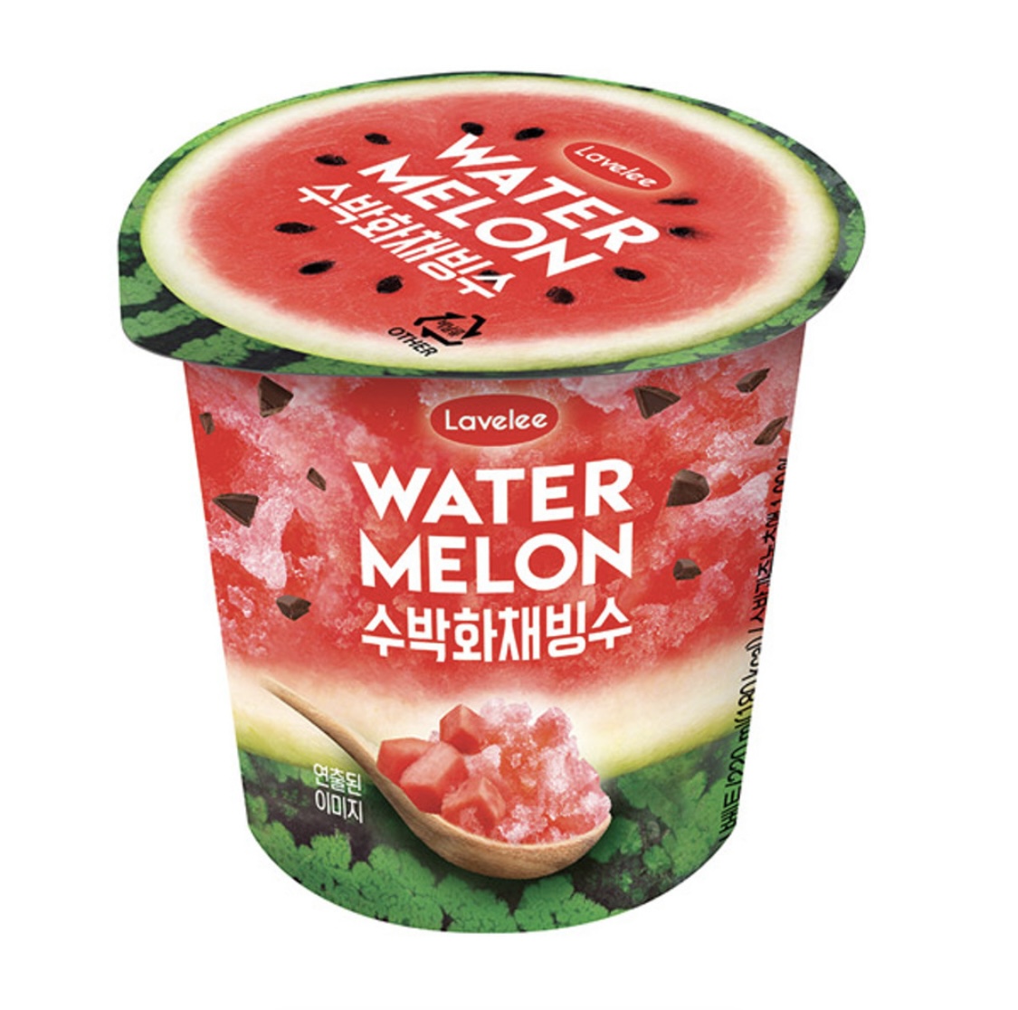 라벨리 수박화채빙수 수박 팥빙수 아이스크림 15개 한 박스 : 아이스크림 천국