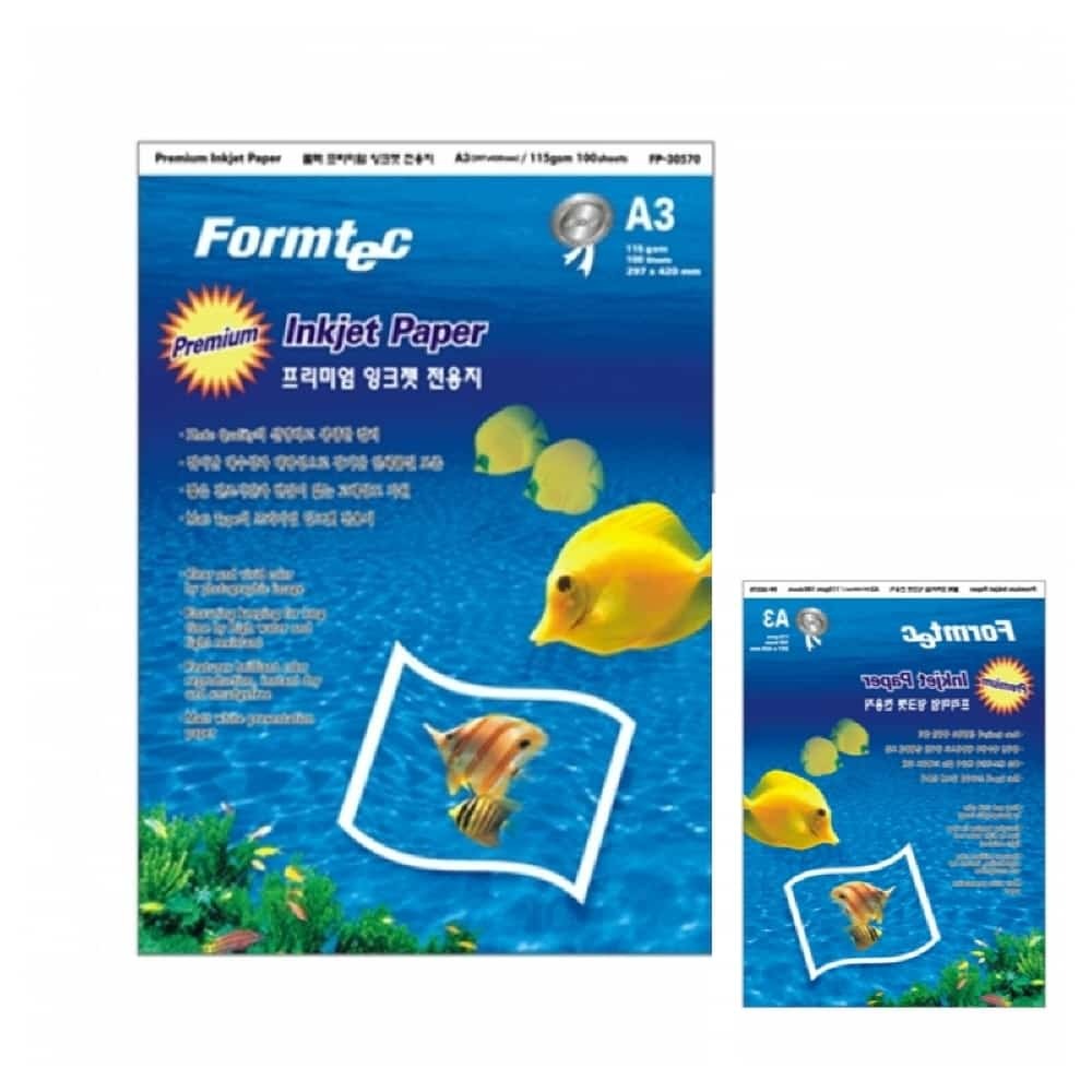 무챠 인쇄용지 인화용지 포토지 포토용지 폼텍 잉크젯전용지A3 FP-30570 115g100장 : 무색무취만세