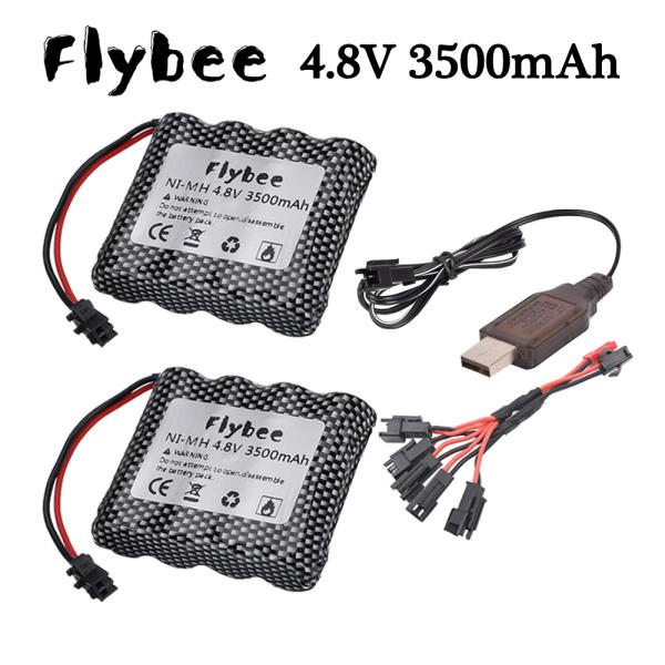 rc부품 Rc 용 NiMH 배터리 SM 플러그 자동차 트럭  로봇 건용 AA 4.8v 충전식 3500mah : 필승드론