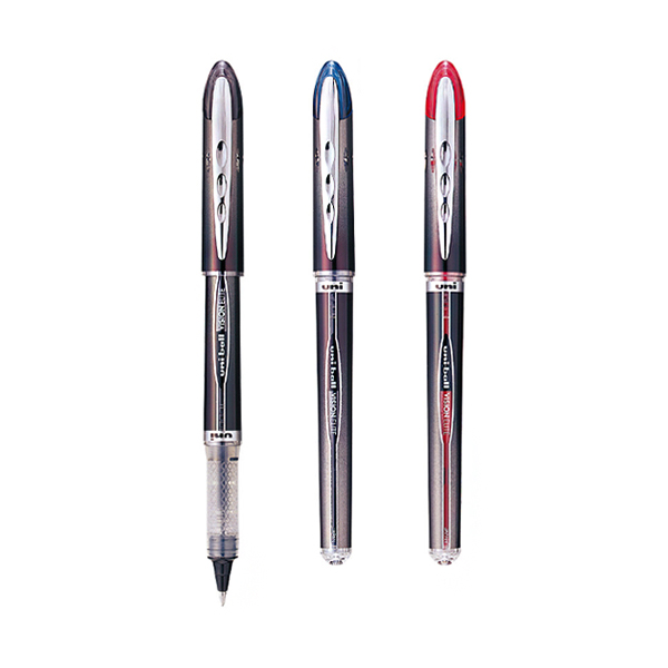 유니 유니볼 비젼엘리트 UB-205 0.5mm 수성볼펜 겔잉크 블랙 블루 레드 : 드림DC몰
