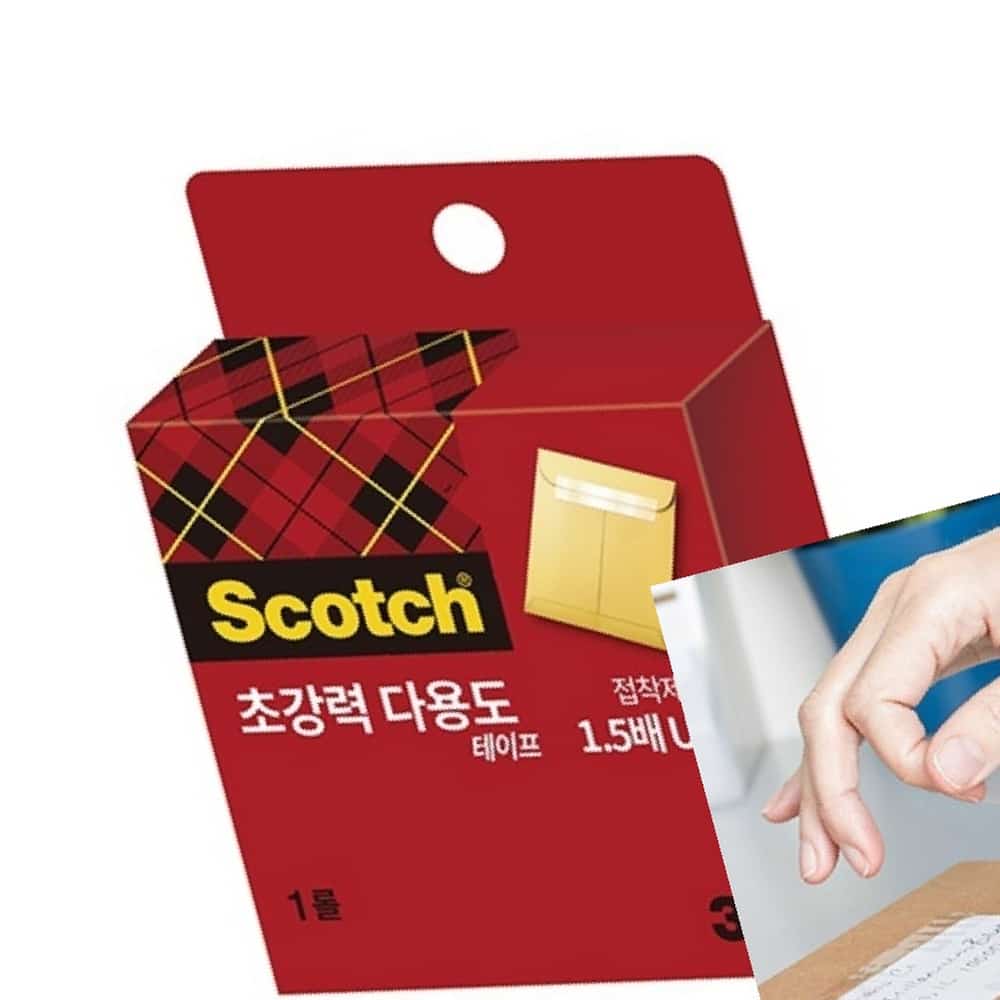스카치 초강력테이프 리필 18mmx15M 테잎 접착테이프 다용도테잎 : 지해유통