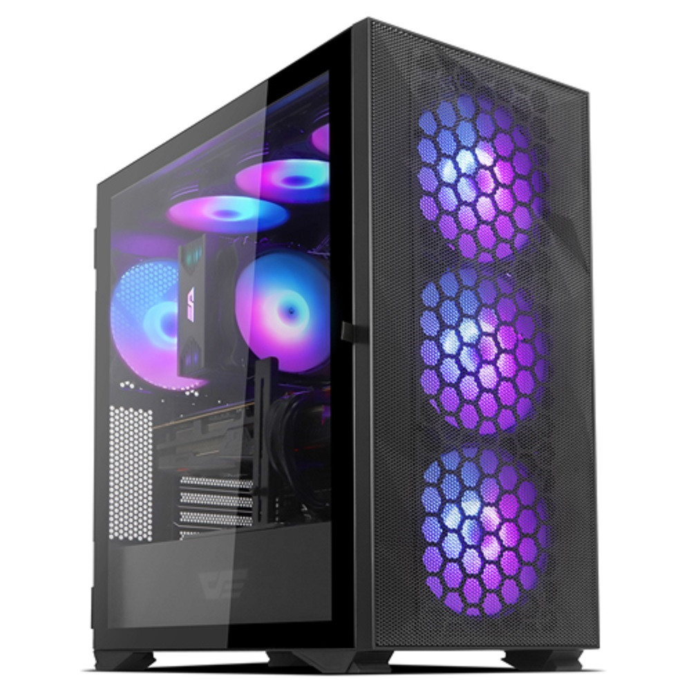 다크플래쉬 DLX21 RGB MESH 강화유리 블랙 PC케이스 : 요피씨몰