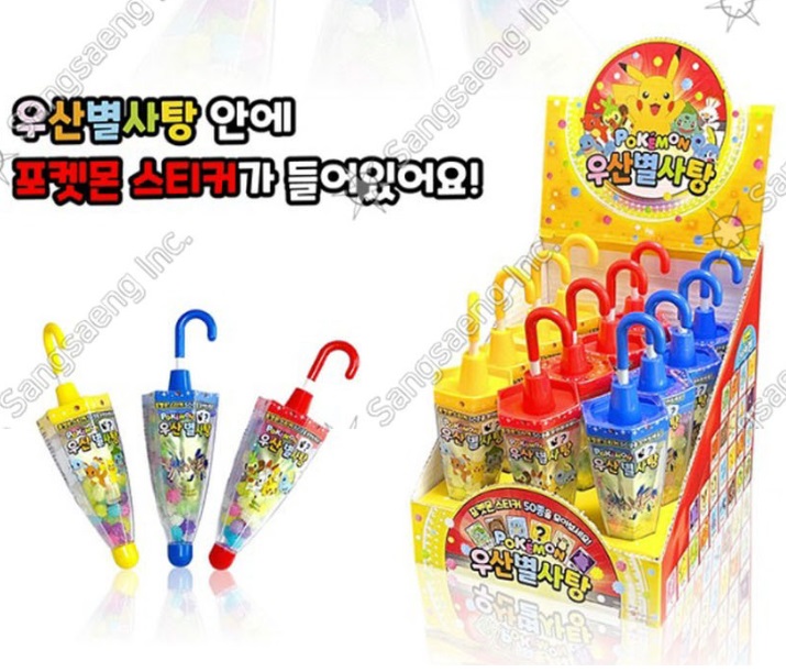 별사탕 포켓몬 우산 사탕 30g x 12개 (1통) 캔디 장난감 어린이집선물 : 때굴때굴복