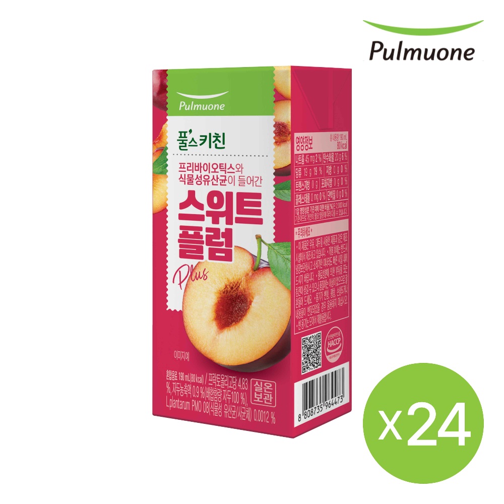 풀무원 스위트 플럼 Plus 190mlX24EA : 풀무원
