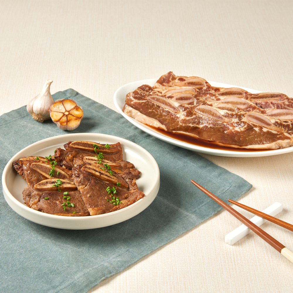 더바른푸드 양념 LA갈비 500g 꽃갈비 엘에이갈비 라갈비 : THE바른푸드