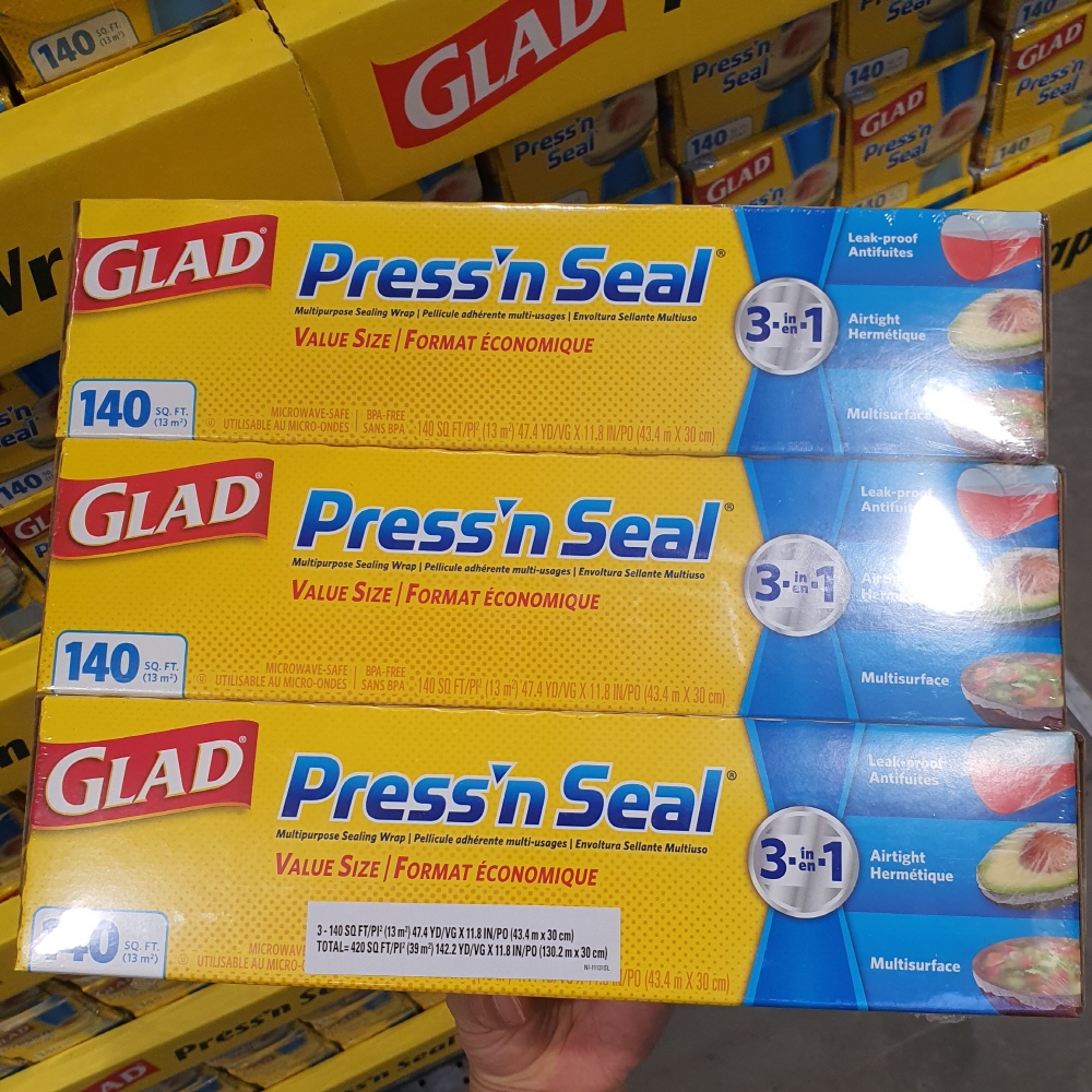 코스트코 GLAD 프레스앤씰 매직랩 대용량 (30cm X 43.4m X 3팩) : 코스트코-마켓