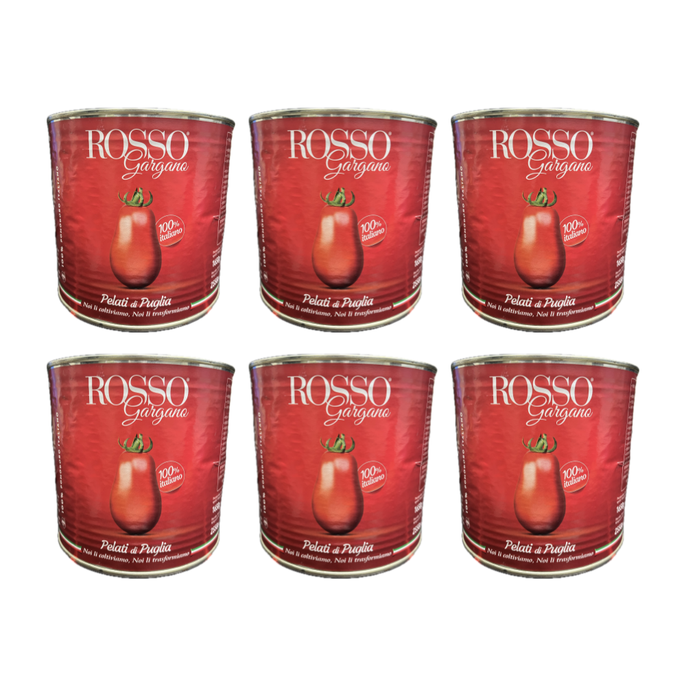 ROSSO 홀 토마토 푸투라그리 2.55kg 토마토캔 1박스(6개) : 곰소할인마트