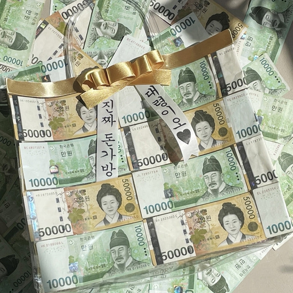 용돈 현금 가방 이벤트 어버이날 기념일 환갑 생신 진짜 돈 백 : 롬이월드